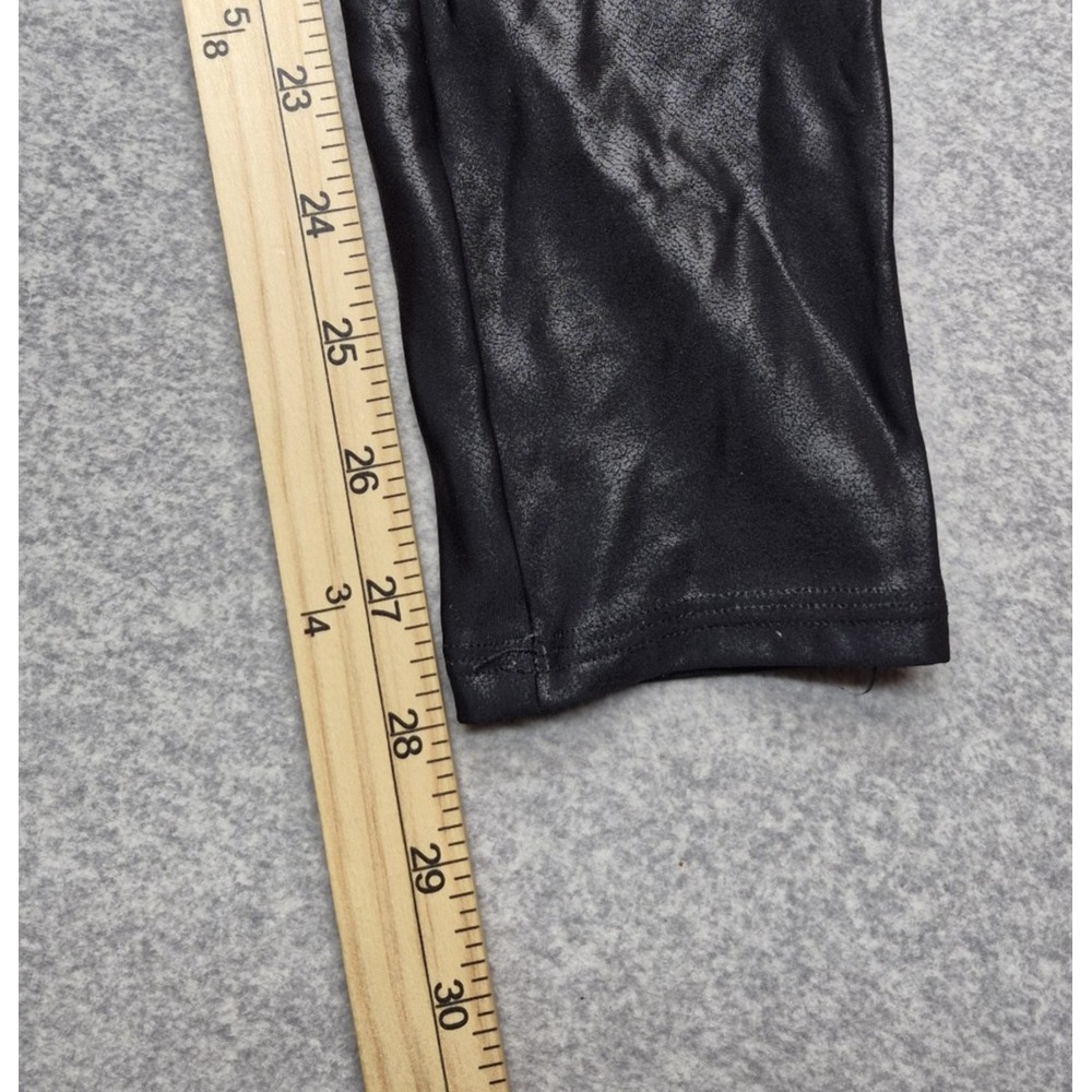 Spanx Faux Leather Leggings Womens Large Black High Rise Shaping Shaper Ankle - Picture 6 of 14